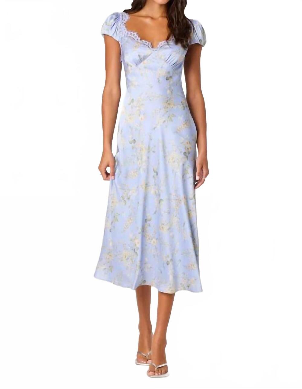 NEW ASTR makaela dress in blue floral
